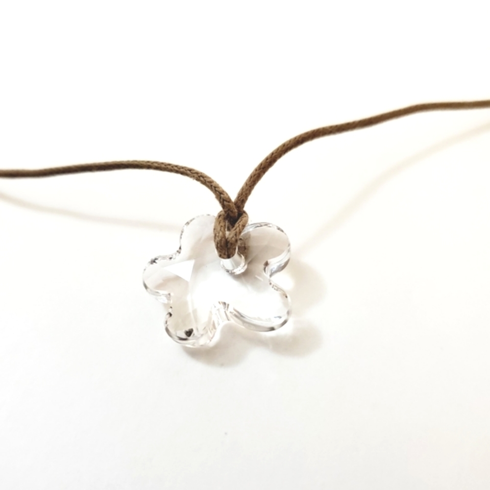 Swarovski crystal necklace on cord